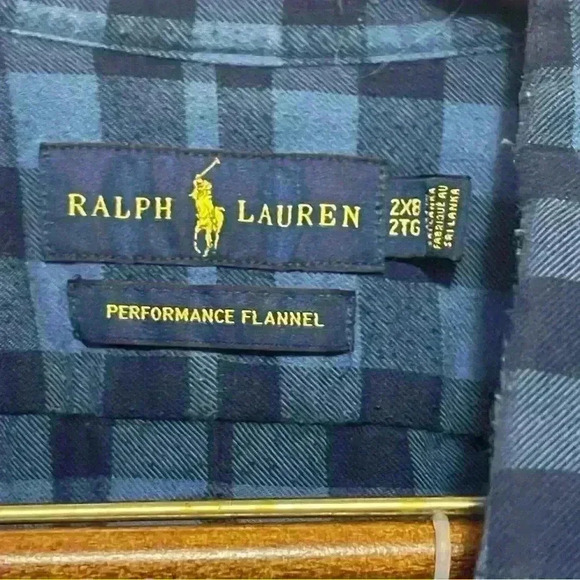 RALPH LAUREN CLASSIC FIT PERFORMANCE FLANNEL PLAID SHIRT MENS SIZE 2XB $168 - Picture 8 of 8